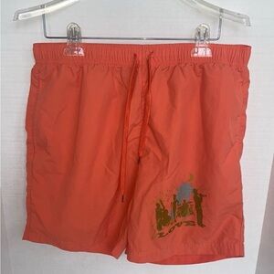 Playboy By PacSun Love Nylon Shorts size L Coral
